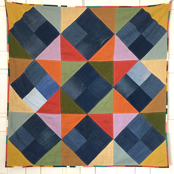 Manta de patchwork "quadrados coloridos"
