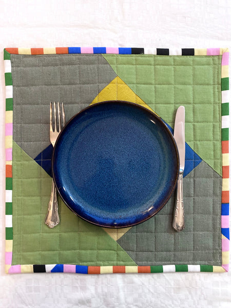 conjunto de individuais em Linho colorido