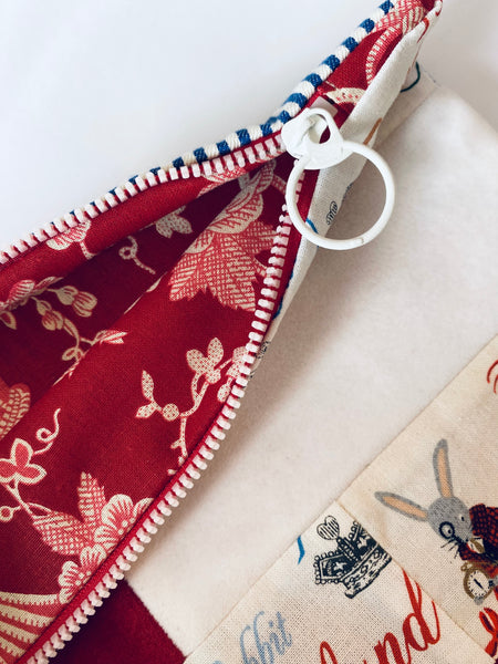 Bolsa de patchwork "Alice in Wonderland" XL