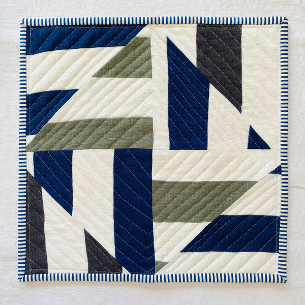 conjunto de individuais em Linho branco e colorido