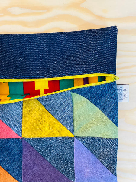 Bolsa de ganga e linho