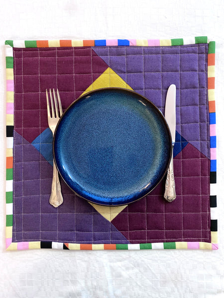 conjunto de individuais em Linho colorido