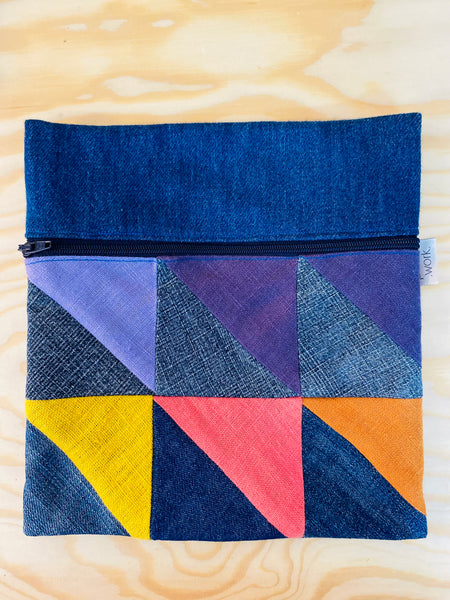 Bolsa de ganga e linho