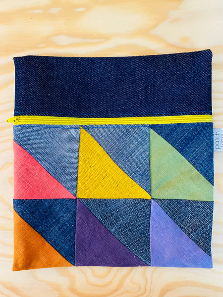 Bolsa de ganga e linho