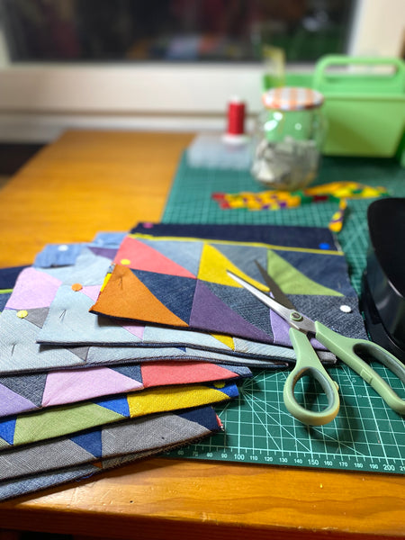 Bolsa de ganga e linho