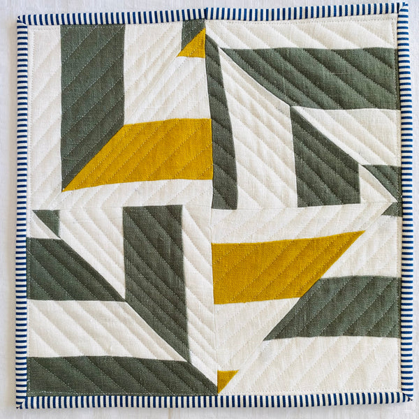 conjunto de individuais em Linho branco e colorido