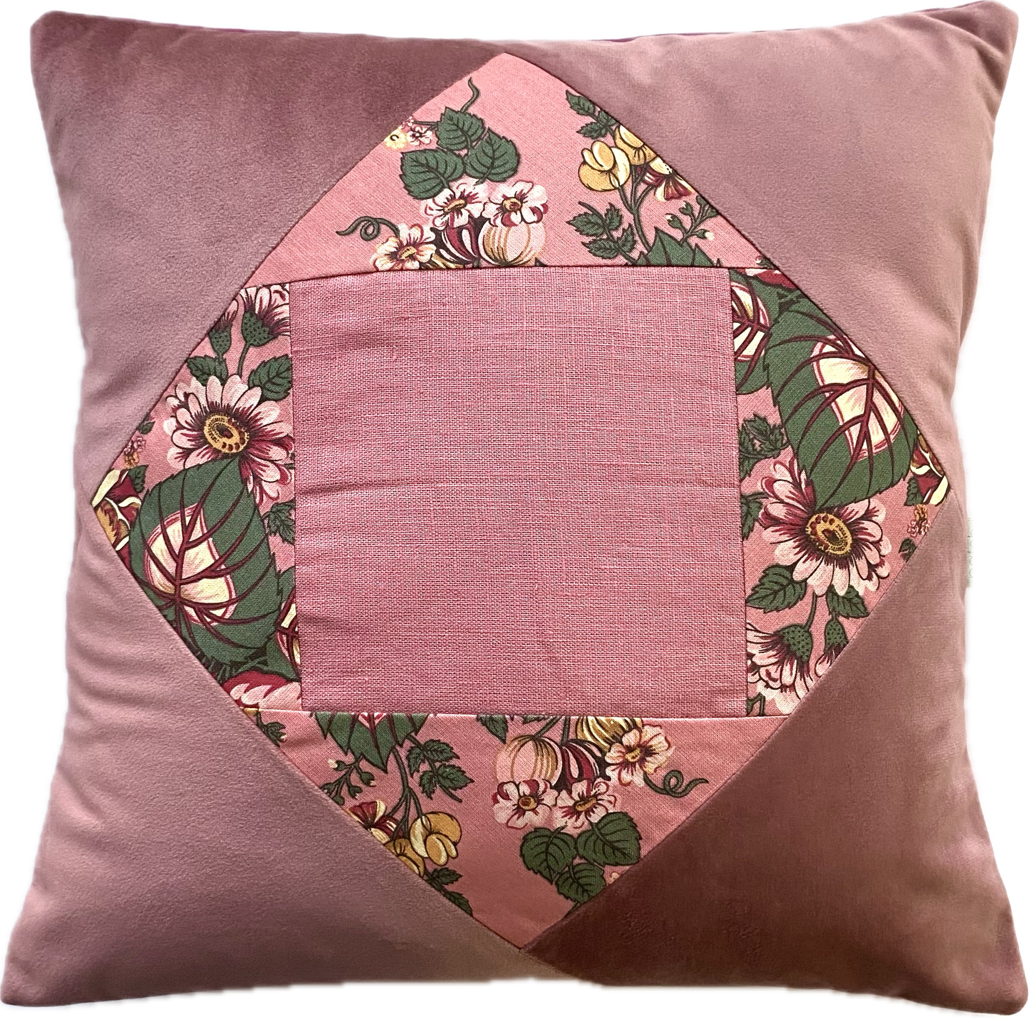 Almofada de patchwork - Chita Lormois Rosa