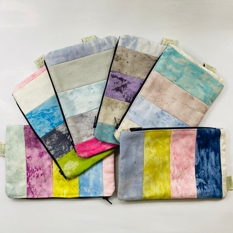 Bolsa de patchwork riscas