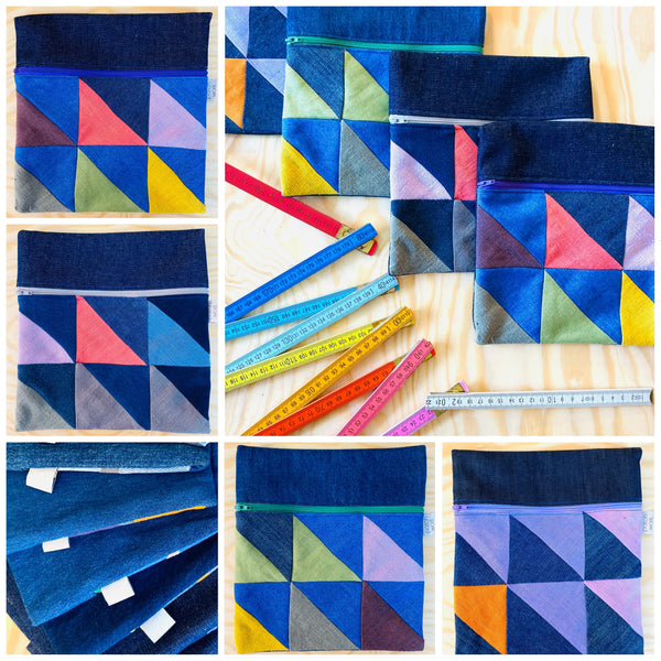 Bolsa de ganga e linho