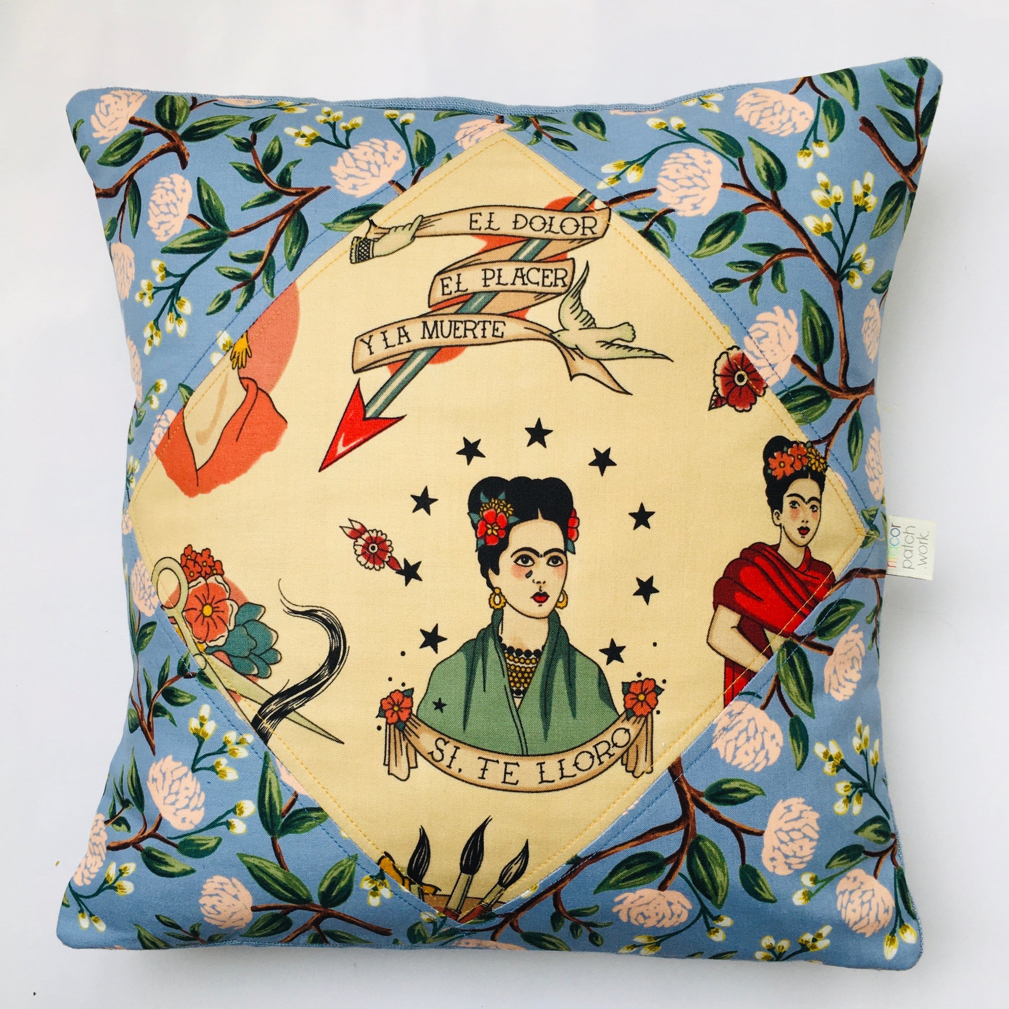 Almofadas "Viva Frida" azul claro