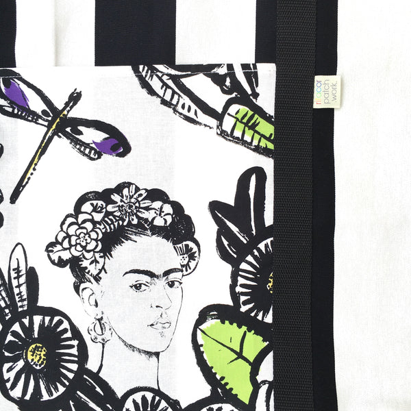 Saco de lona às riscas "Frida Kahlo"