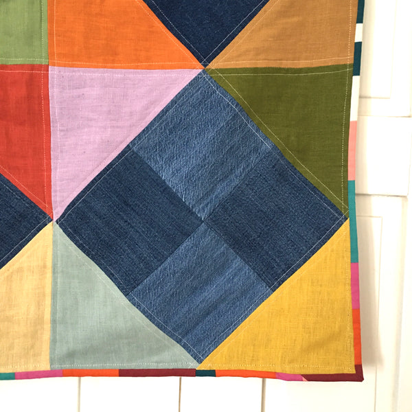 Manta de patchwork "quadrados coloridos"