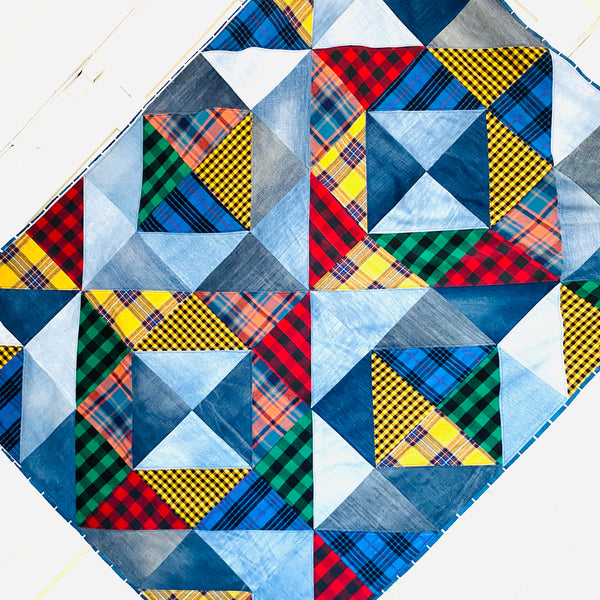 Manta de patchwork "Nazaré" triângulos